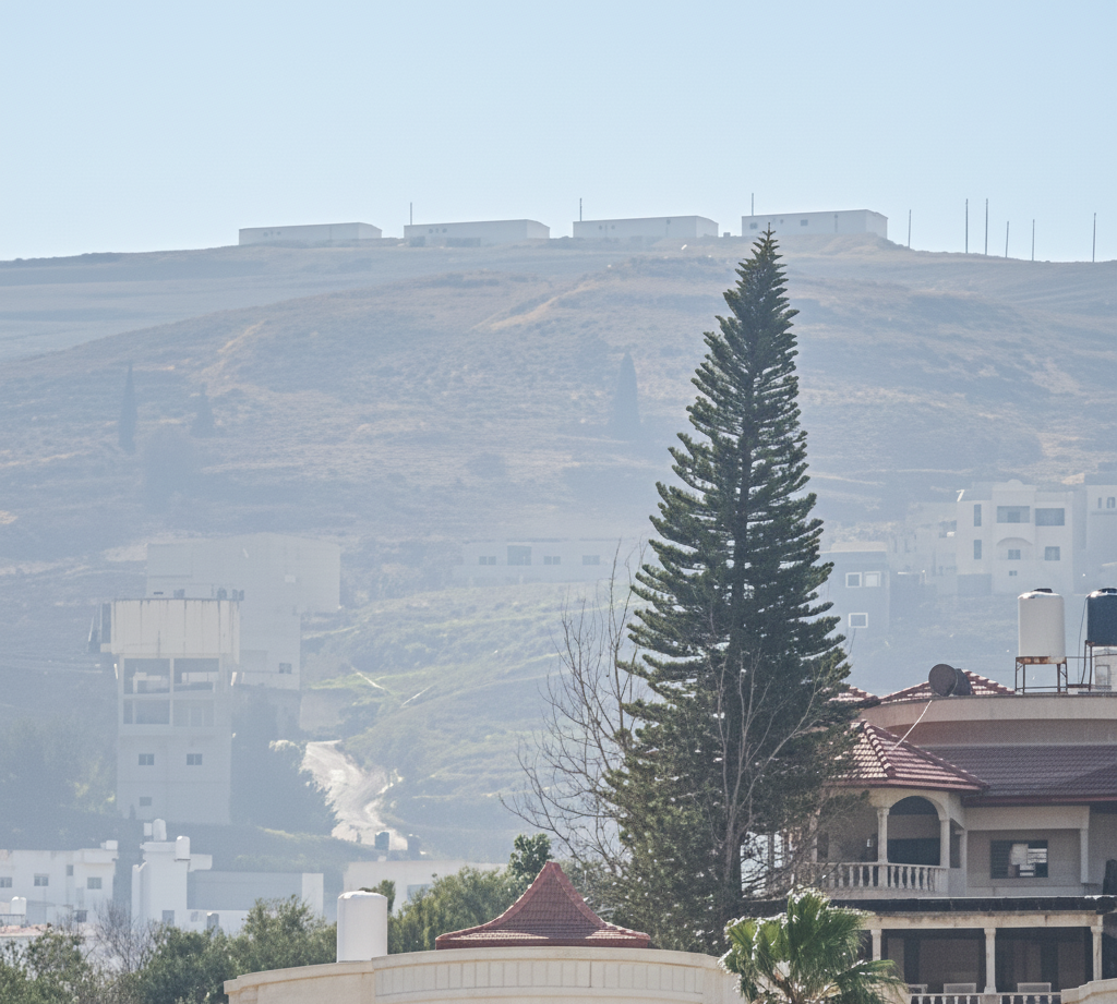 البيوت المتنقلة التي نصبها المستعمرون صباح اليوم